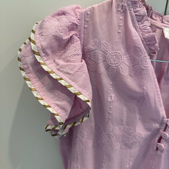 Omika Lavender Dress with Ruffle Sleeves - Picture 3 of 5